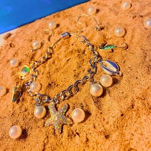 Beach themed charm bracelet
